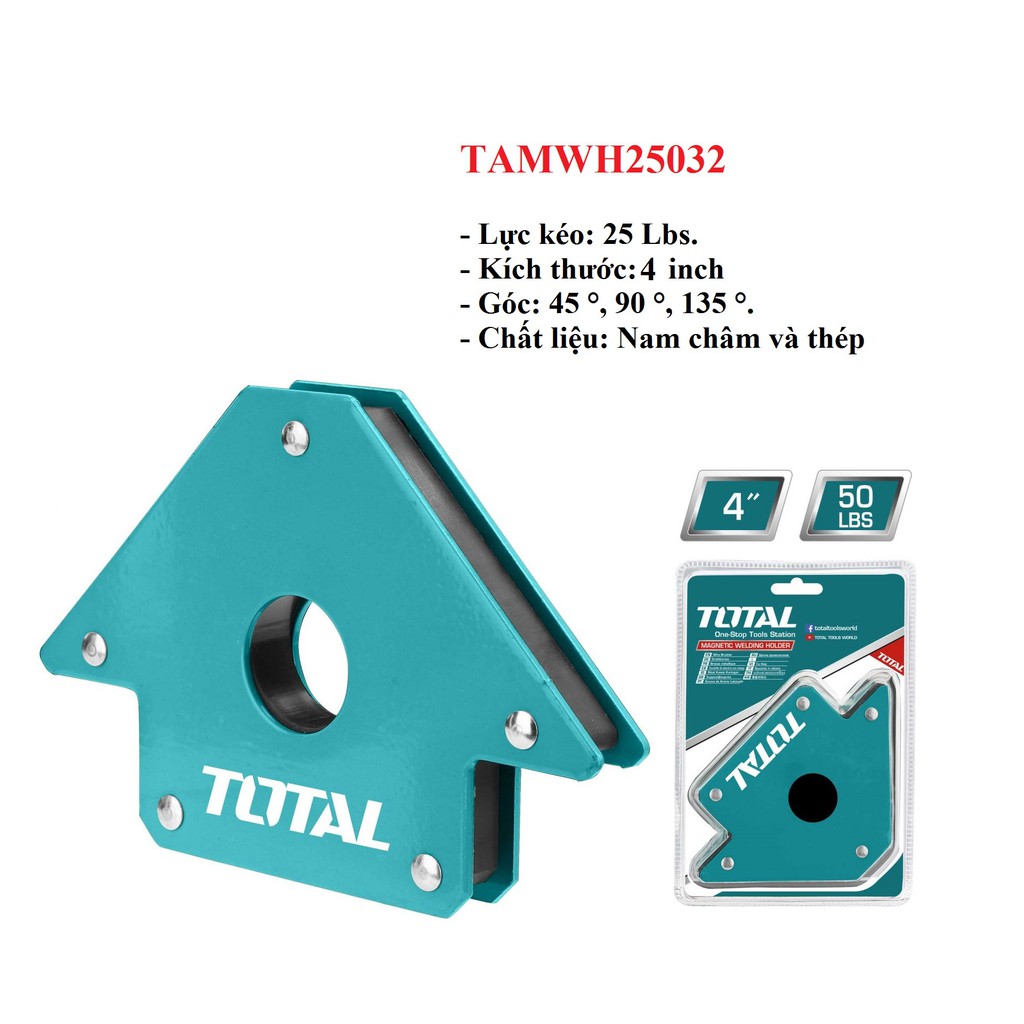 Ke góc nam châm hàn 3 góc total tamwh25032 tamwh50042 - 3 inch 4 inch