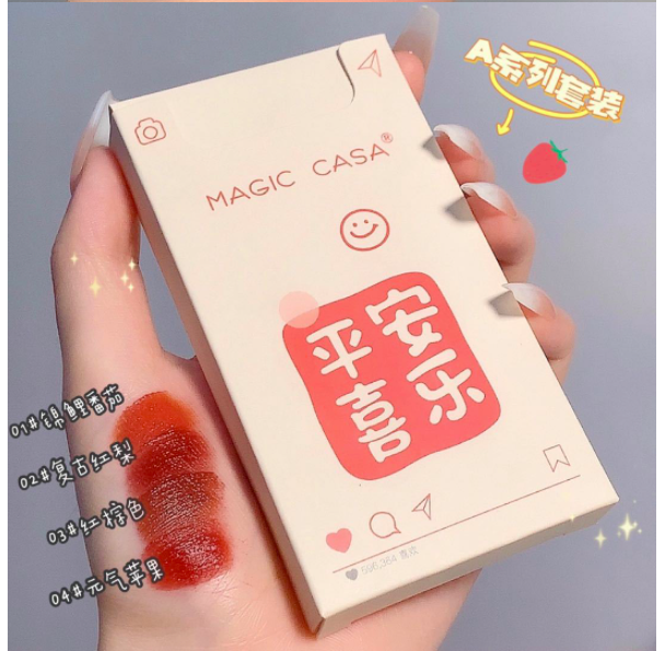 🎀 Set 4 Son Kem Lì Magic Casa Hán Tự