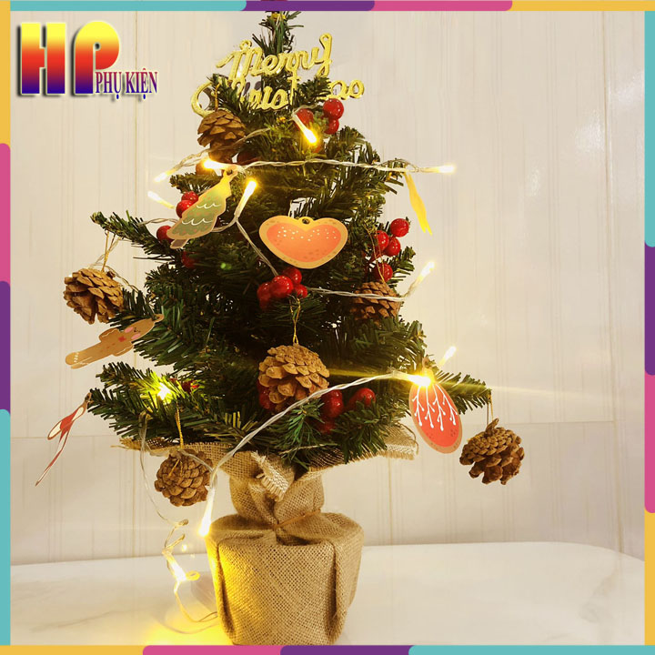 Cây thông Noel mini để bàn trang trí giáng sinh