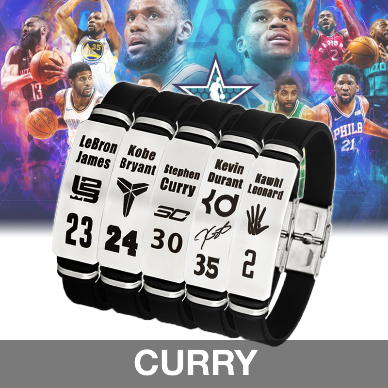 Vòng tay Titan bóng rổ NBA cao cấp James Kobe Curry Hardens Ivring Mặt Logo khắc laze không phai theo thời gian, khuy bấm thời trang dễ dàng thay đổi kích thước phù hợp với mọi loại tay