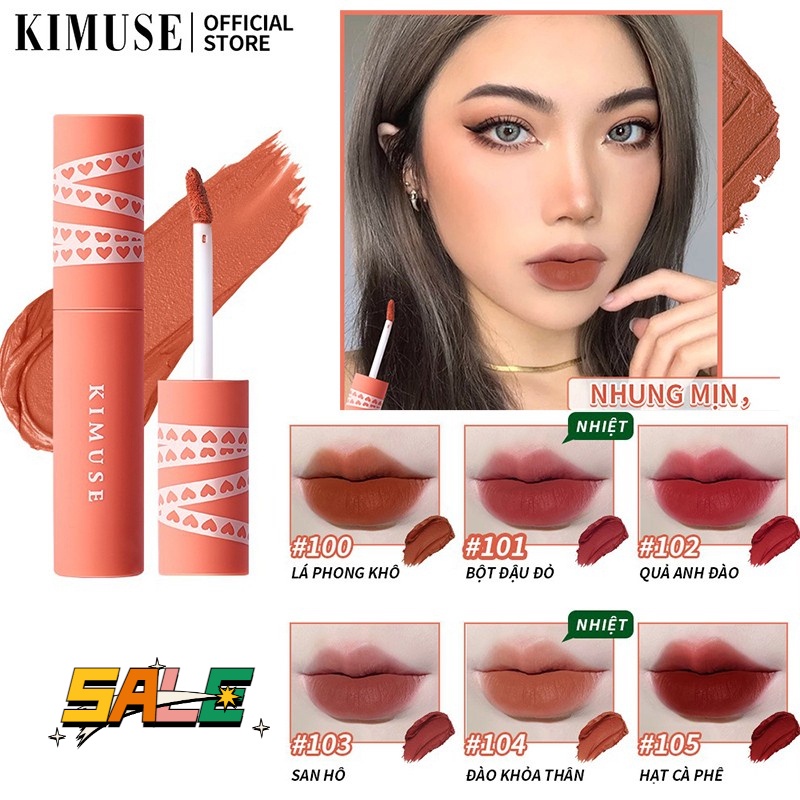 （Hà Nội）Son kem màu lì KIMUSE son môi 5ml