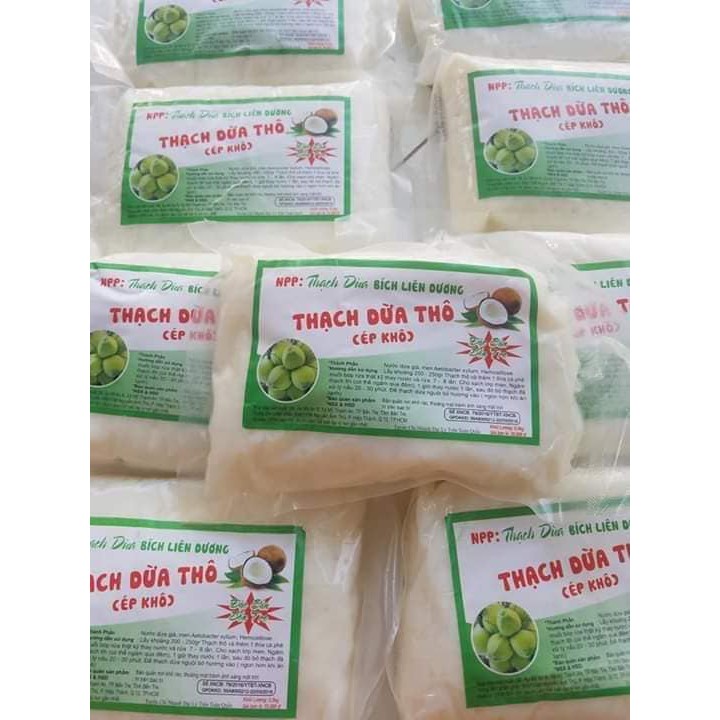Giá sỉ 10Kg Thạch dừa loại 12Ly ép thô (khô) tặng hương dừa