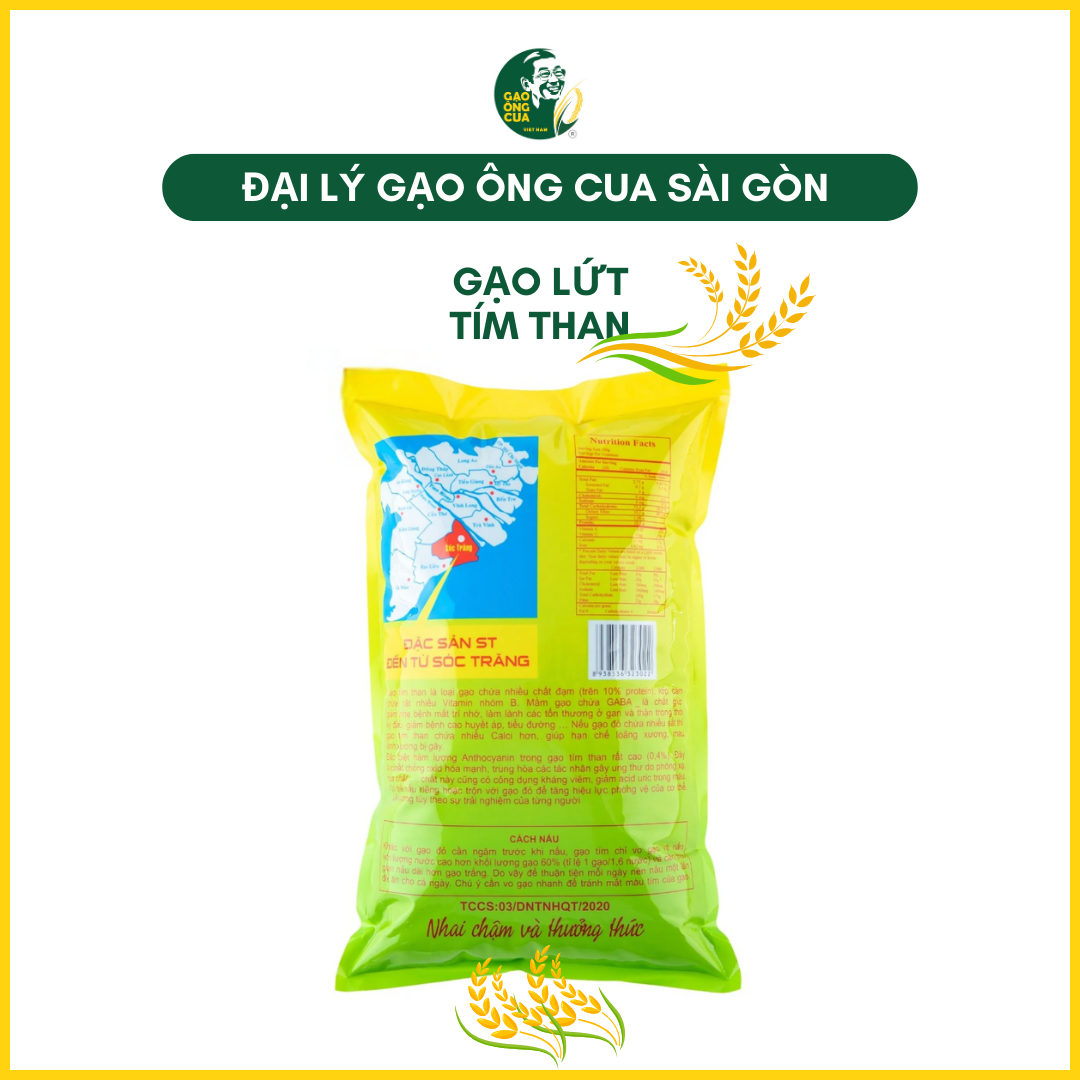 GẠO ÔNG CUA ST TÍM THAN_Túi 2kg