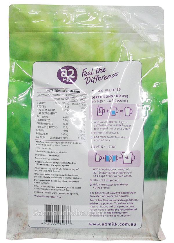 SỮA BỘT A2 TÁCH BÉO 1KG-ÚC