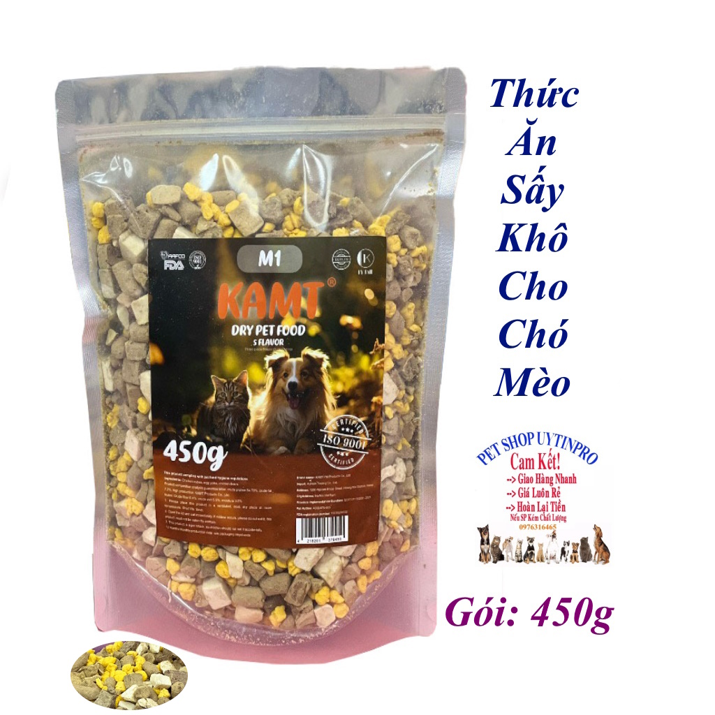 Kamt dry pet food cat dog foods 450g mix flavored egg yurt, chicken chicken chicken, chicken liver Complete Nutrition