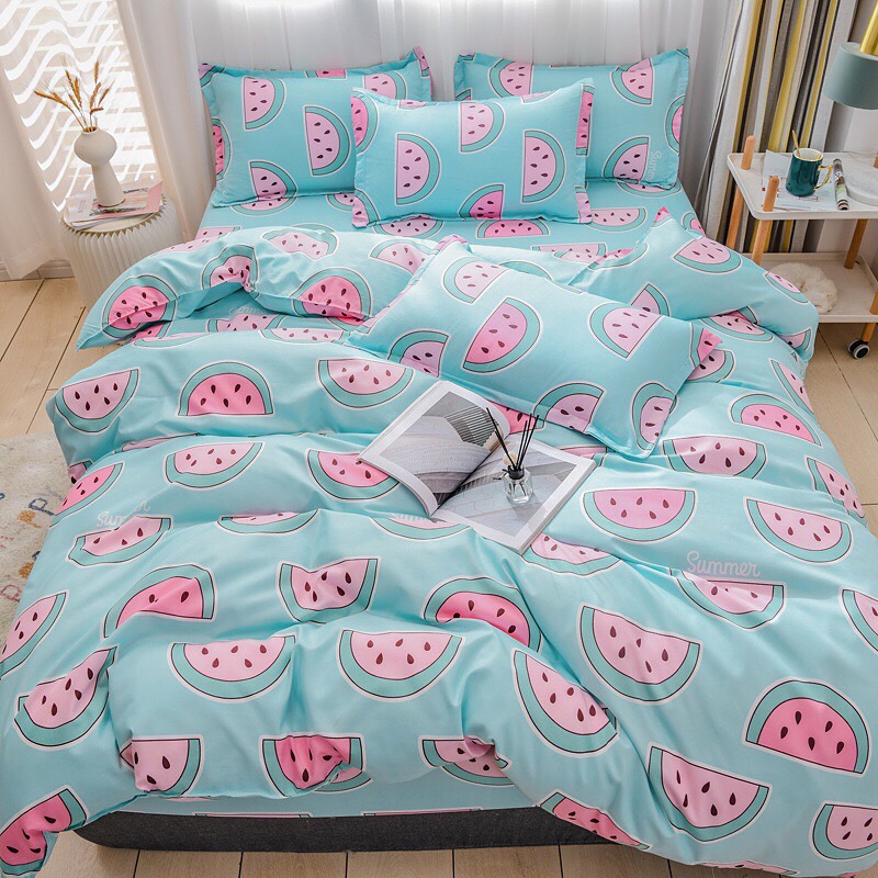 Trọn Bộ 4 Món Cotton Poly Nhập Mẫu DƯA HẤU
