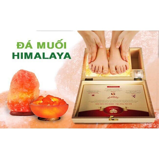 ĐÁ MUỐI XÔNG CHÂN HIMALAYA HỘP ĐÈN ĐÁ