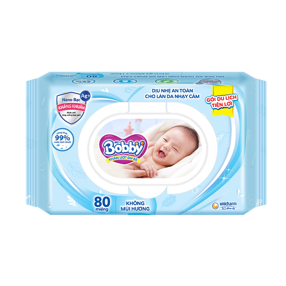GIFT - Combo 3 khăn ướt Bobby 80 miếng