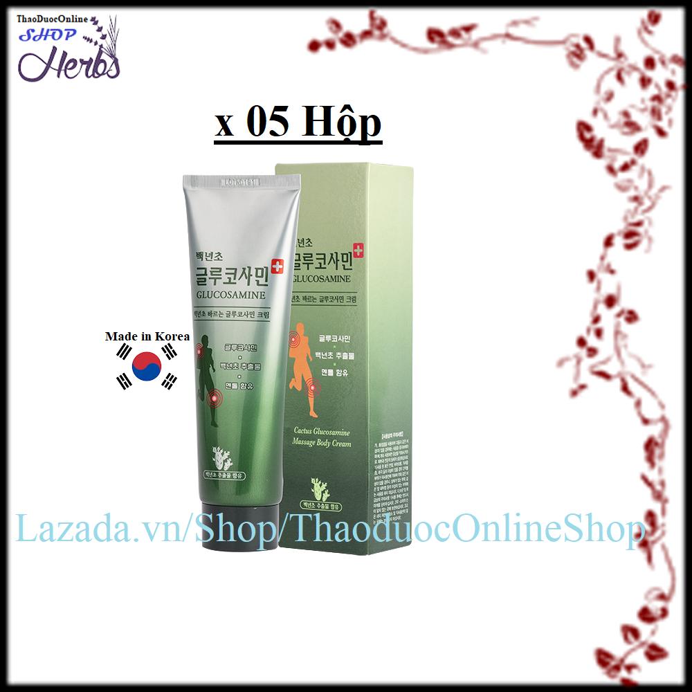 Bộ 5 Dầu Lạnh xoa bóp khớp GLUCOSAMINE Hàn quốc 150ml/hộp
