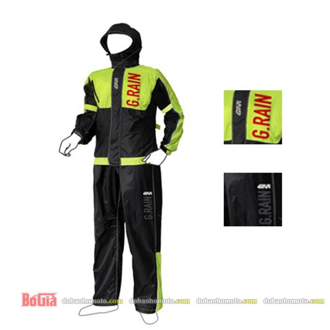 [HCM]Bộ Quần Áo Mưa GIVI GRA01 (Grand Rain Suit) - BOGIA.VN
