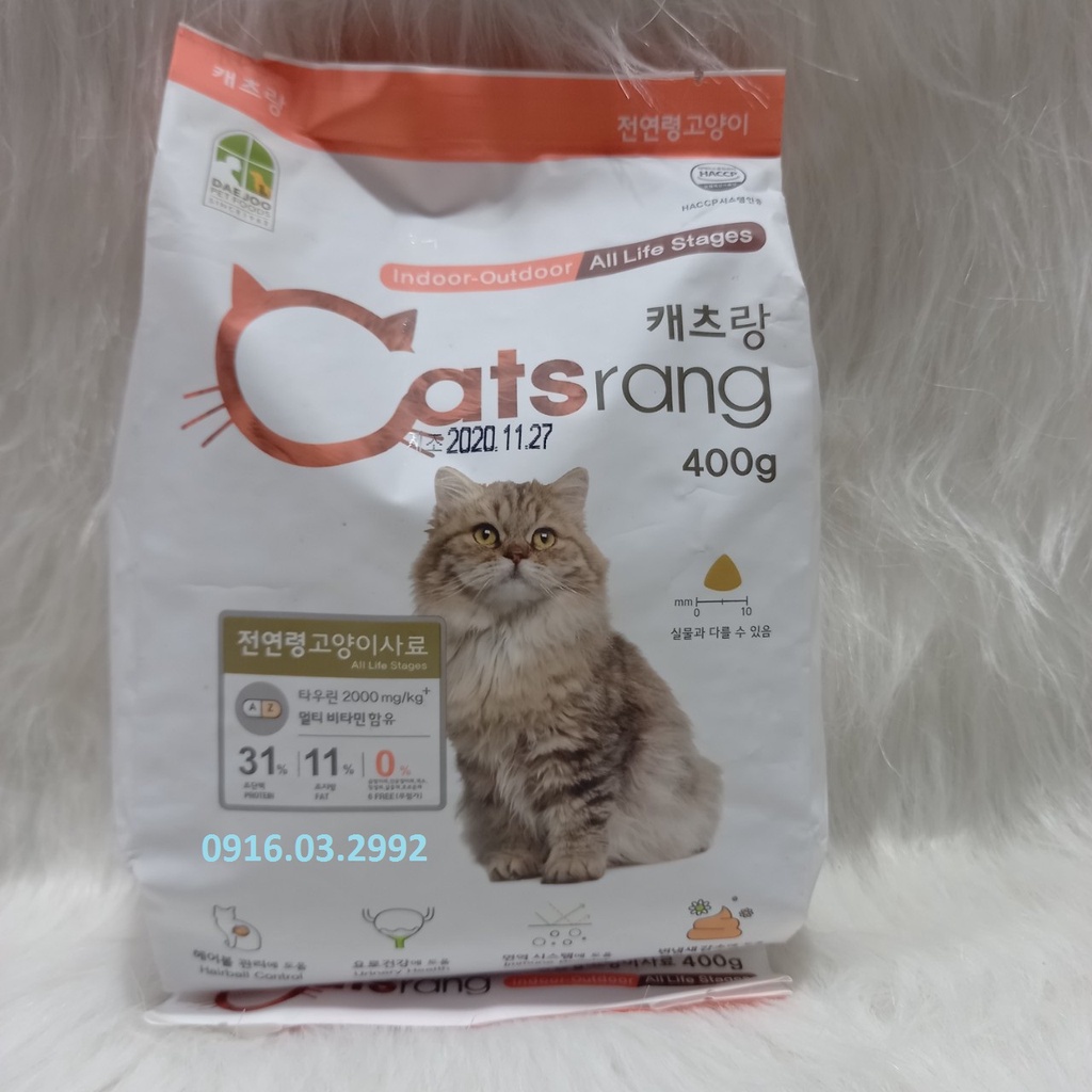 Thức ăn cho mèo Catsrang 2kg, Thức ăn cho mèo mọi lứa tuổi