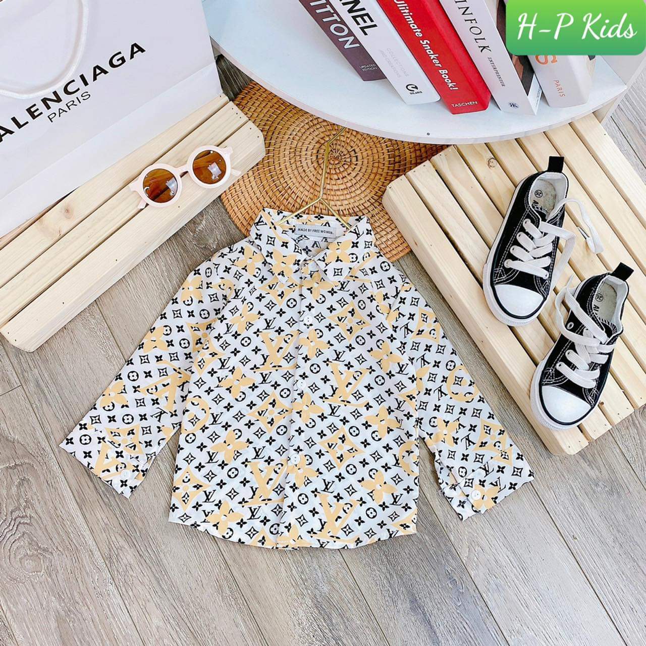 Áo sơ mi lụa 3D sang chảnh cho bé trai/gái 7-20kg