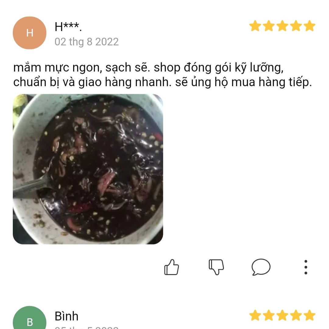 Mắm mực mành Bình Định (500g) - Đặc Sản Bà Mười