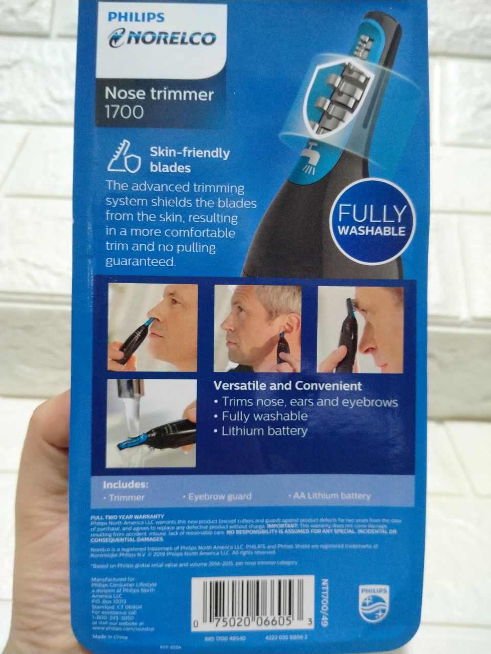 Máy tỉa mũi / tai & lông mày Philips NT1700