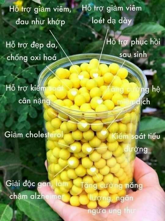 Viên tinh nghệ matcha mật ong