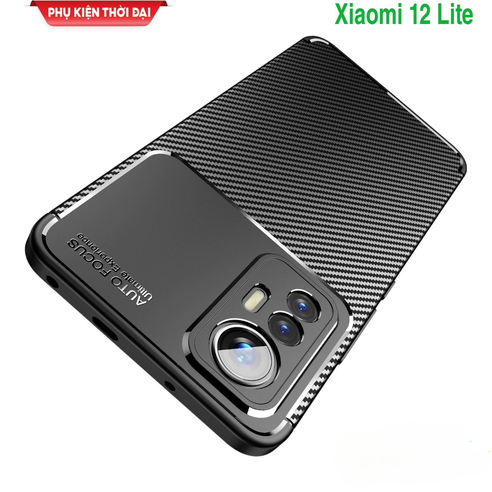 Ốp lưng Xiaomi 12 Lite vân rằn ri hiệu Auto Focus chống sốc chống va đập