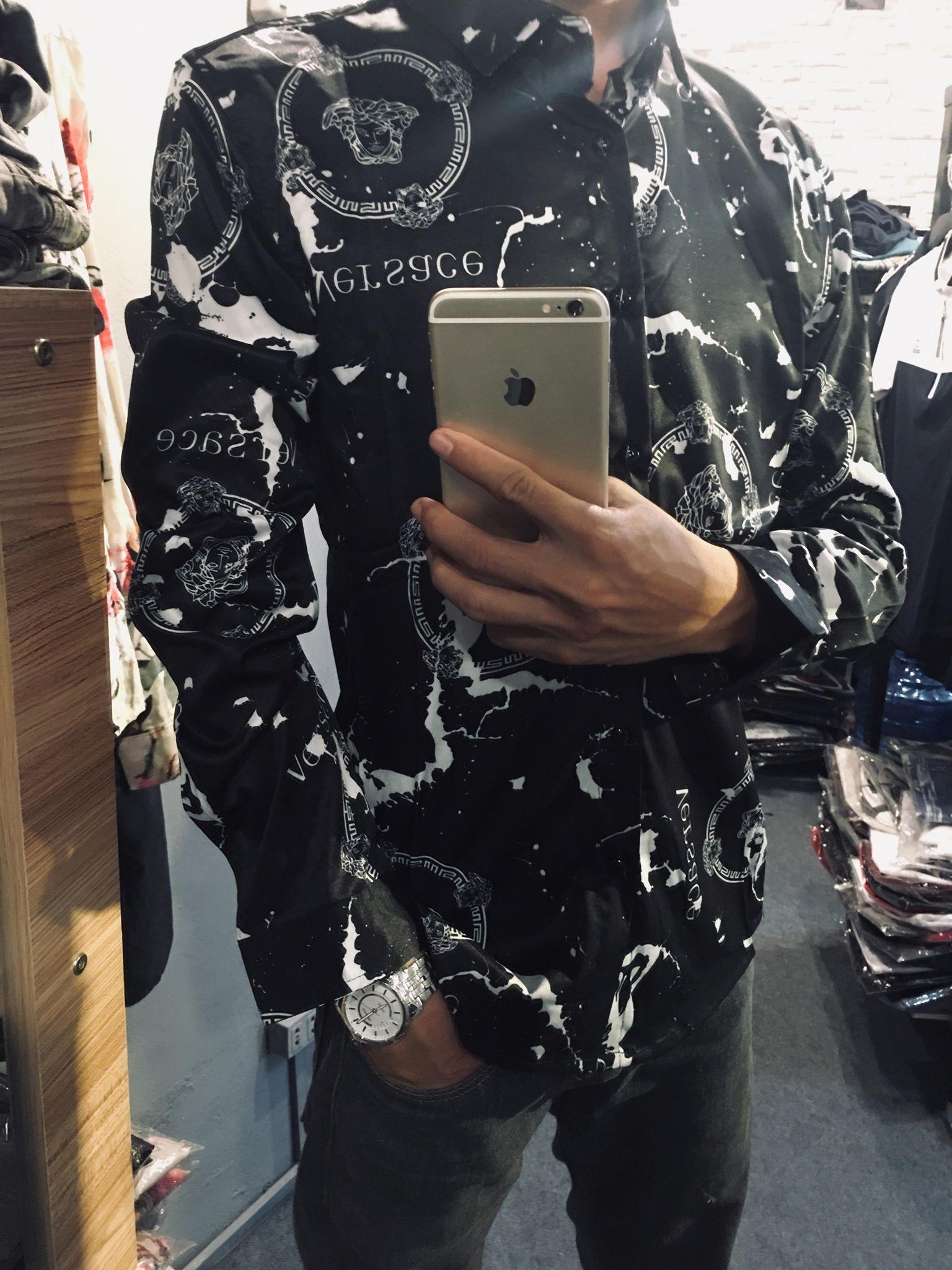 Sơ mi lụa phi bóng