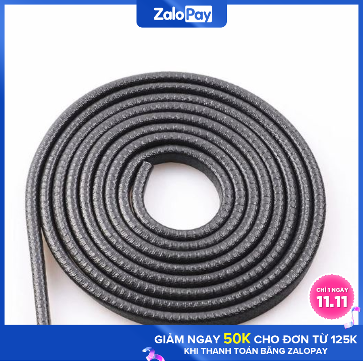 Cuộn 6 mét nẹp viền cao su chữ U lõi thép chống xước ,va đập viền cửa ô tô - U lõi thép xanh, đỏ, trắng, xám