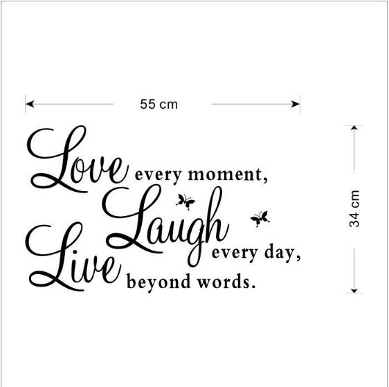 Decal trang trí Chữ Tiếng Anh Live