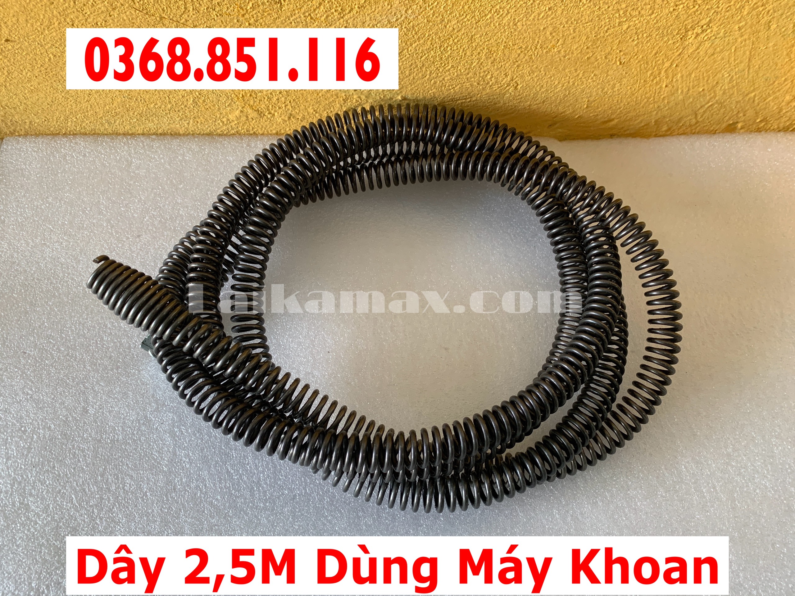 Dây thông cống dài dùng máy khoan 2,5m liên hệ 0368851116 để được tư vấn