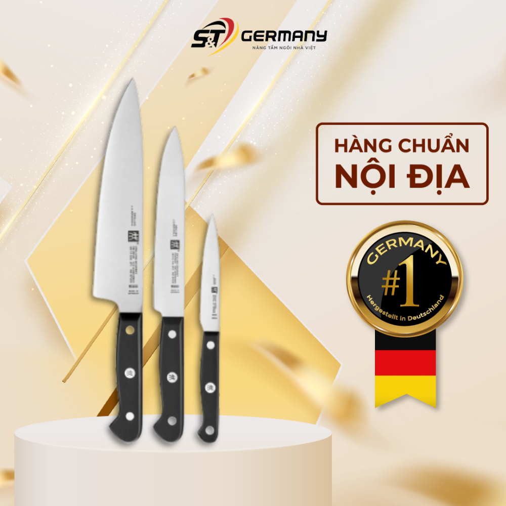 Bộ Dao Zwilling Gourmet Set 3 Món nội địa Đức, dao thái chất lượng cao cấp GermanySnT 100014