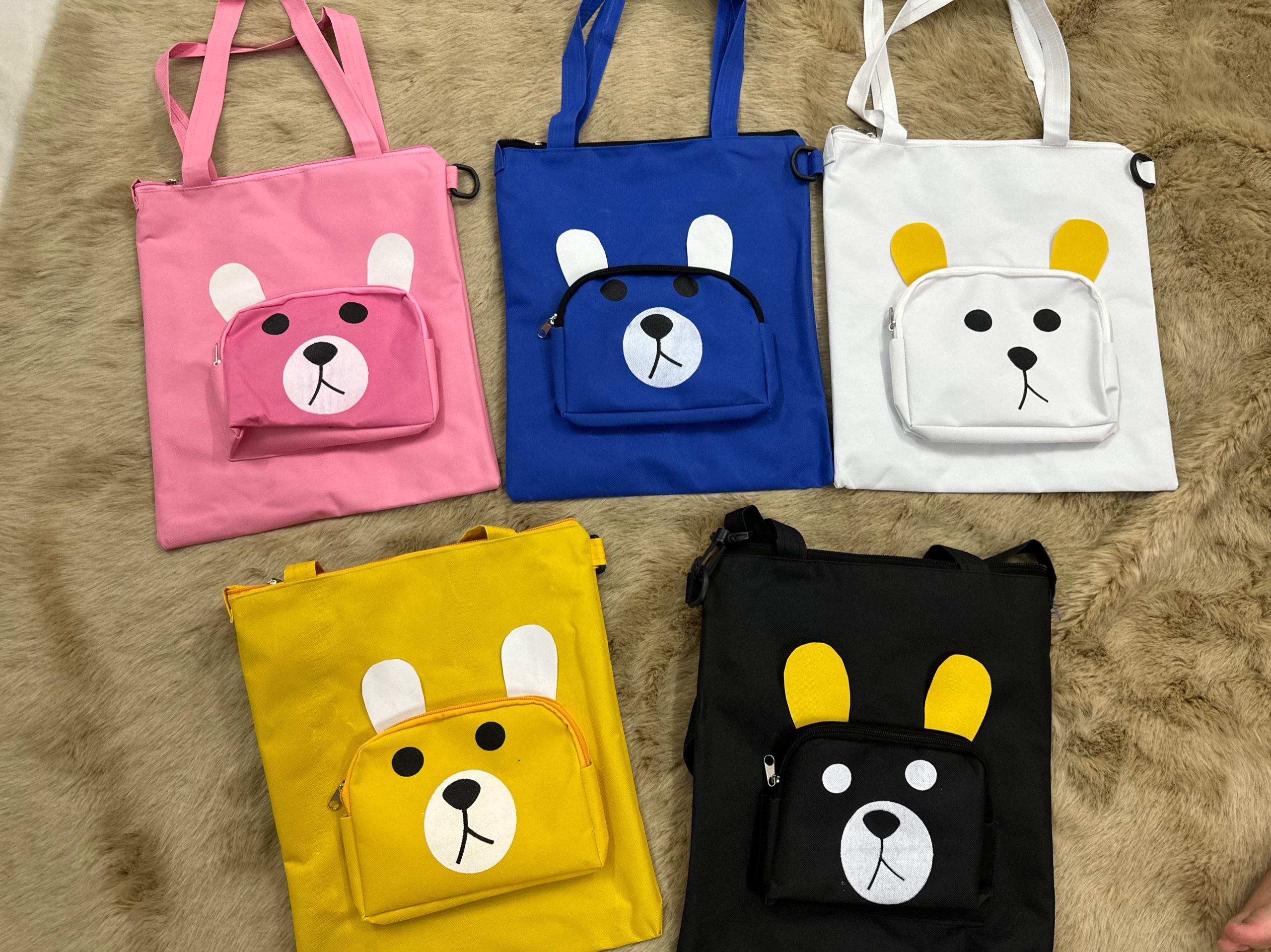 TÚI TOTE GẤU XINH-MẪU MỚI (NHIỀU MÀU LỰA CHỌN)