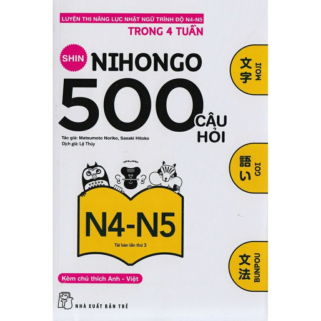 [HCM]Shin nihongo 500 câu hỏi N4-N5