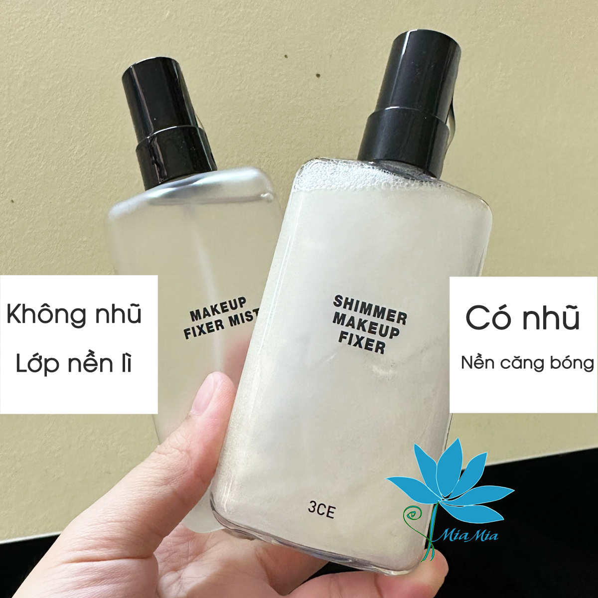 Xịt Khoáng 3CE SHIMMER MAKEUP FIXER & MAKEUP FIXER MIST [CHÍNH HÃNG]