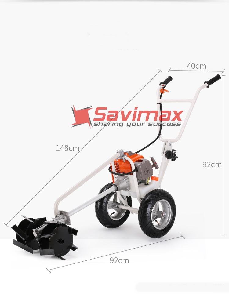 Máy cắt cỏ đẩy tay đa năng Okasu GX35 có thêm sạc cỏ, xới đất làm vườn
