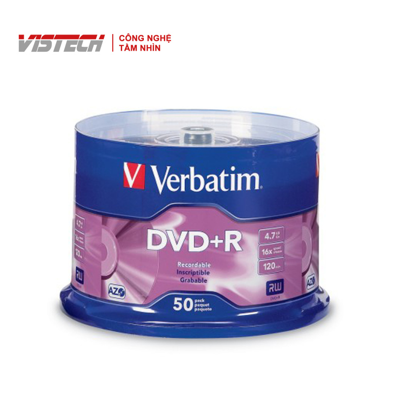 Bảng giá Đĩa Verbatim DVD+R 4.7GB 16X 50Pk Spinndle Phong Vũ