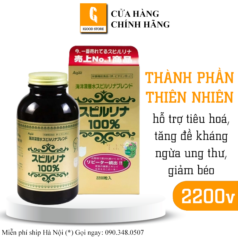 Tảo xoắn Spirulina Nhật Bản 2200 viên