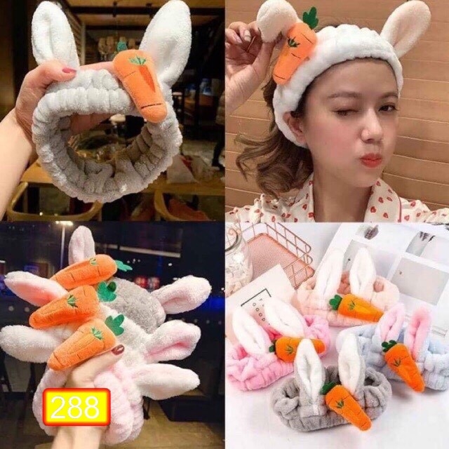 ALOWATCH Băng Đô 3D Thỏ Cà Rốt Dày Mềm Mịn Cao Cấp