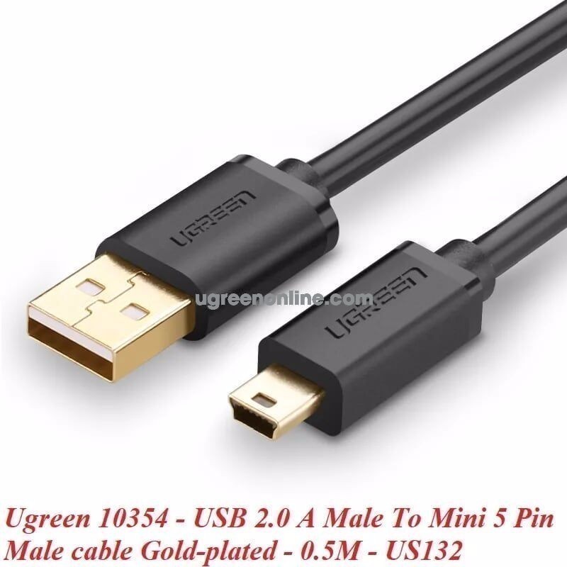 Cáp chuyển đổi Mini USB sang USB 2.0 dài 0.5m  Ugreen 10354. - Cap Mini Usb to Usb
