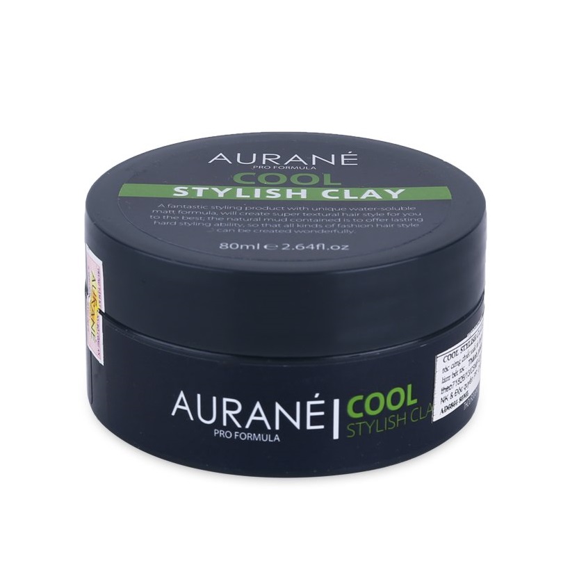 Sáp vuốt tóc nam Aurane Cool Stylish Clay 80Ml Chính Hãng, Dành cho Tóc Trung Bình, Dày và Nhiều Dầu