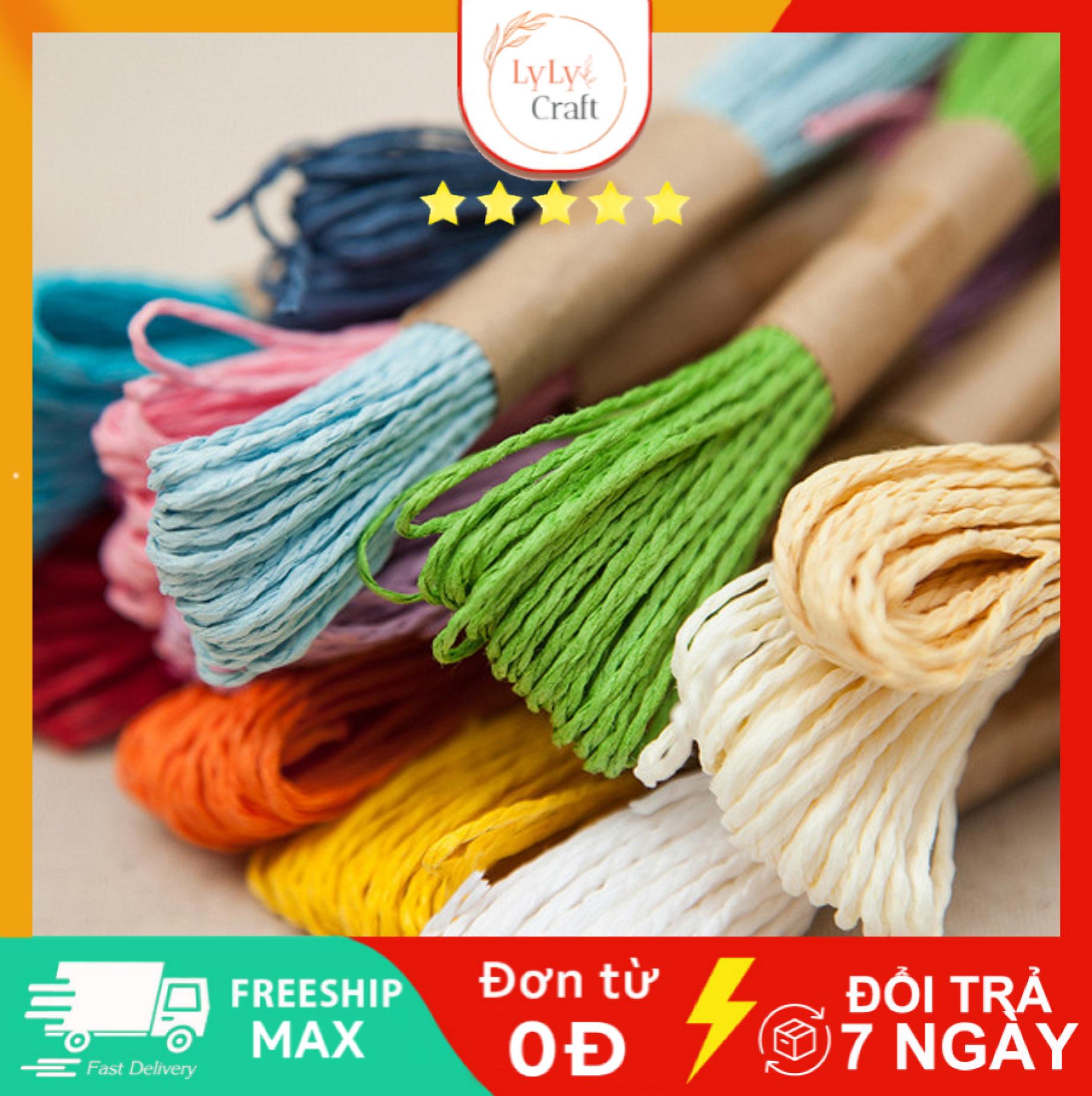 Set 100gr sợi cói dùng móc nón , sợi cói dùng ghép tranh , sợi cói làm đồ thủ công