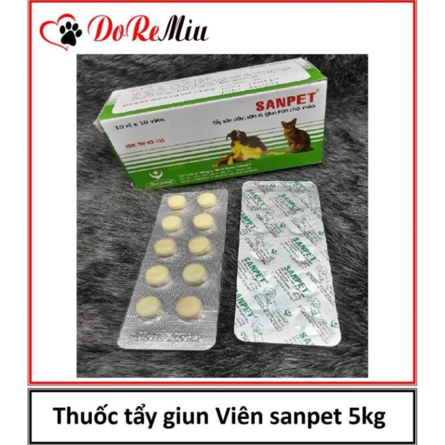 Xổ giun sán cho mèo (dạng gói Tayzu và dạng viên Hanpet)