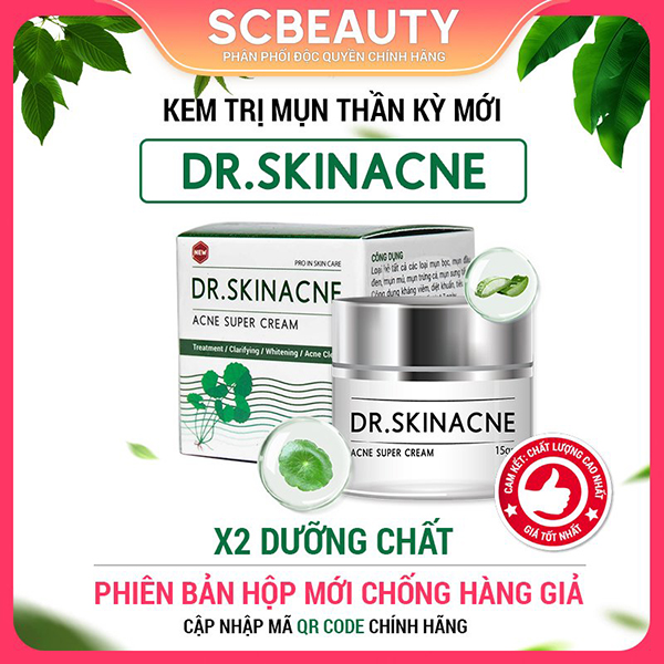 DR SKINACNE [CHÍNH HÃNG] - Kem Chấm Mụn Cấp Tốc - Check được mã QR Code DR.SKINACNE. PHIÊN BẢN NEW