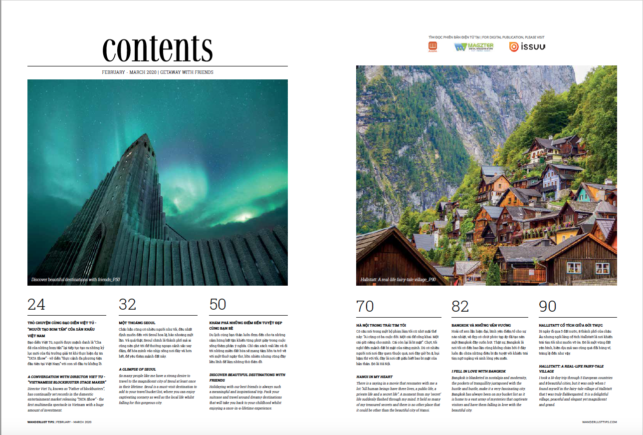 TẠP CHÍ WANDERLUST TIPS THÁNG 3/2020 (Vol. 43)
