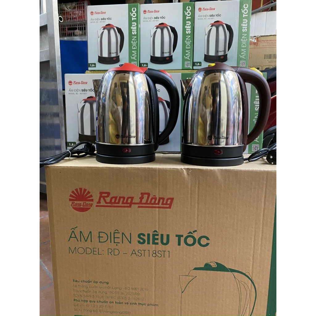 Ấm điện đun nước siêu tốc 1,8 lít Rạng Đông - RD-AST18ST1
