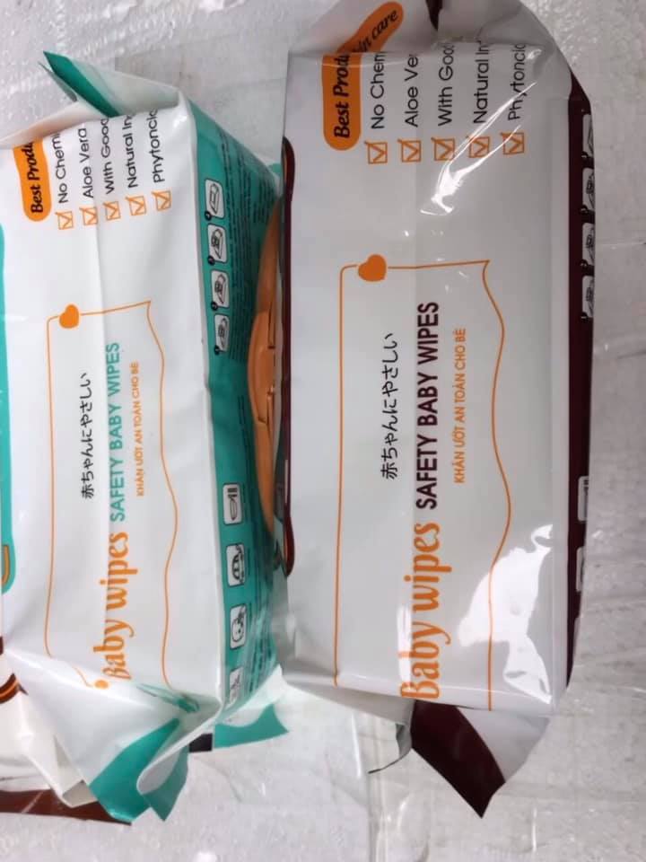 [HCM]Combo 10 bịch khăn ướt Baby wipes 100 tờ