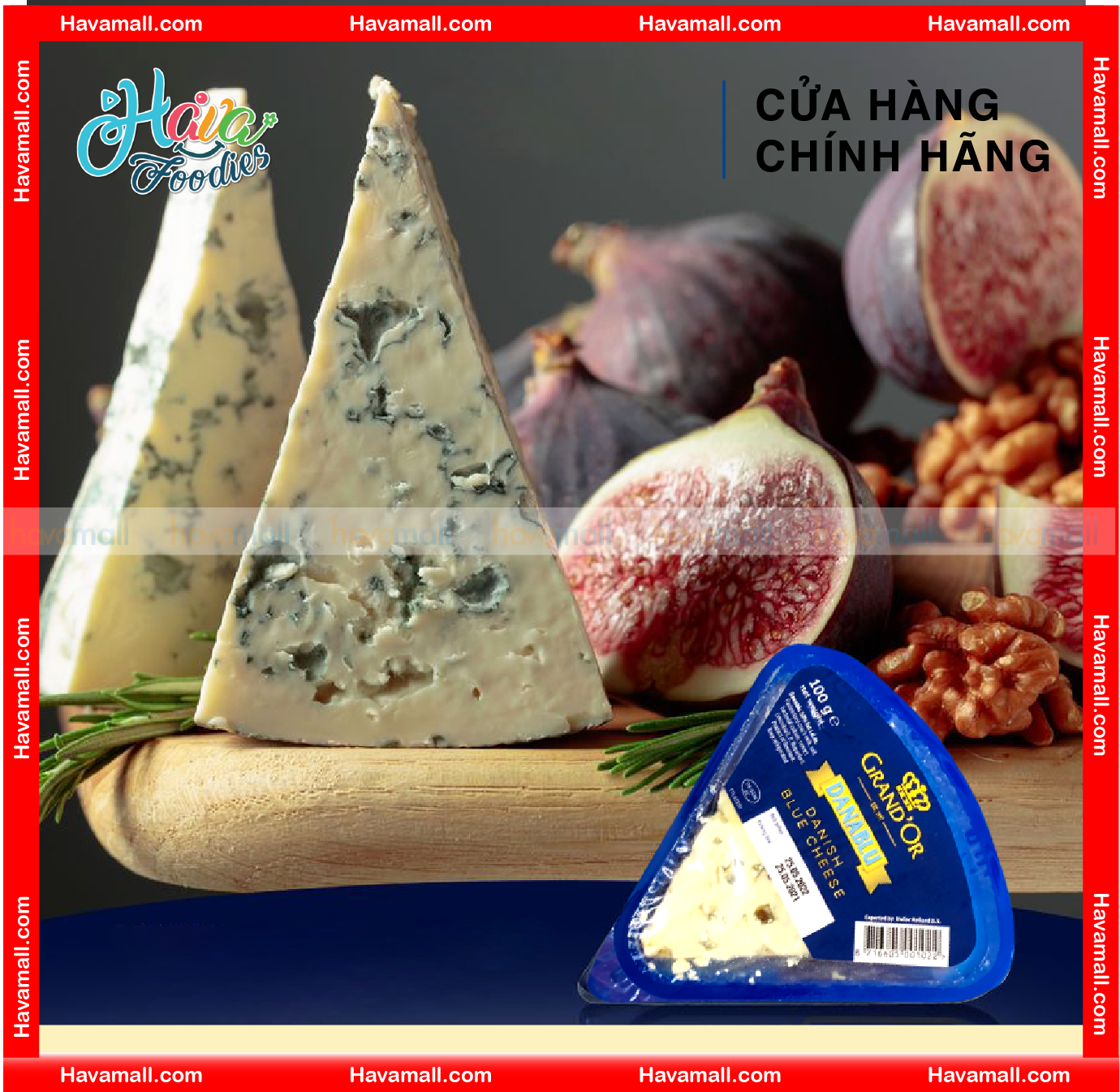 [HOÀN TIỀN MAX 10%] [CHỈ GIAO HỎA TỐC TẠI HCM] Phô Mai Xanh Danablue Grand’Or 100gr