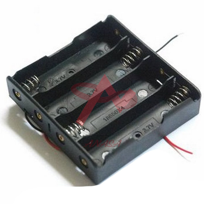 Đế Pin 18650 Có Dây (Đấu Nối Tiếp) 4 Pin