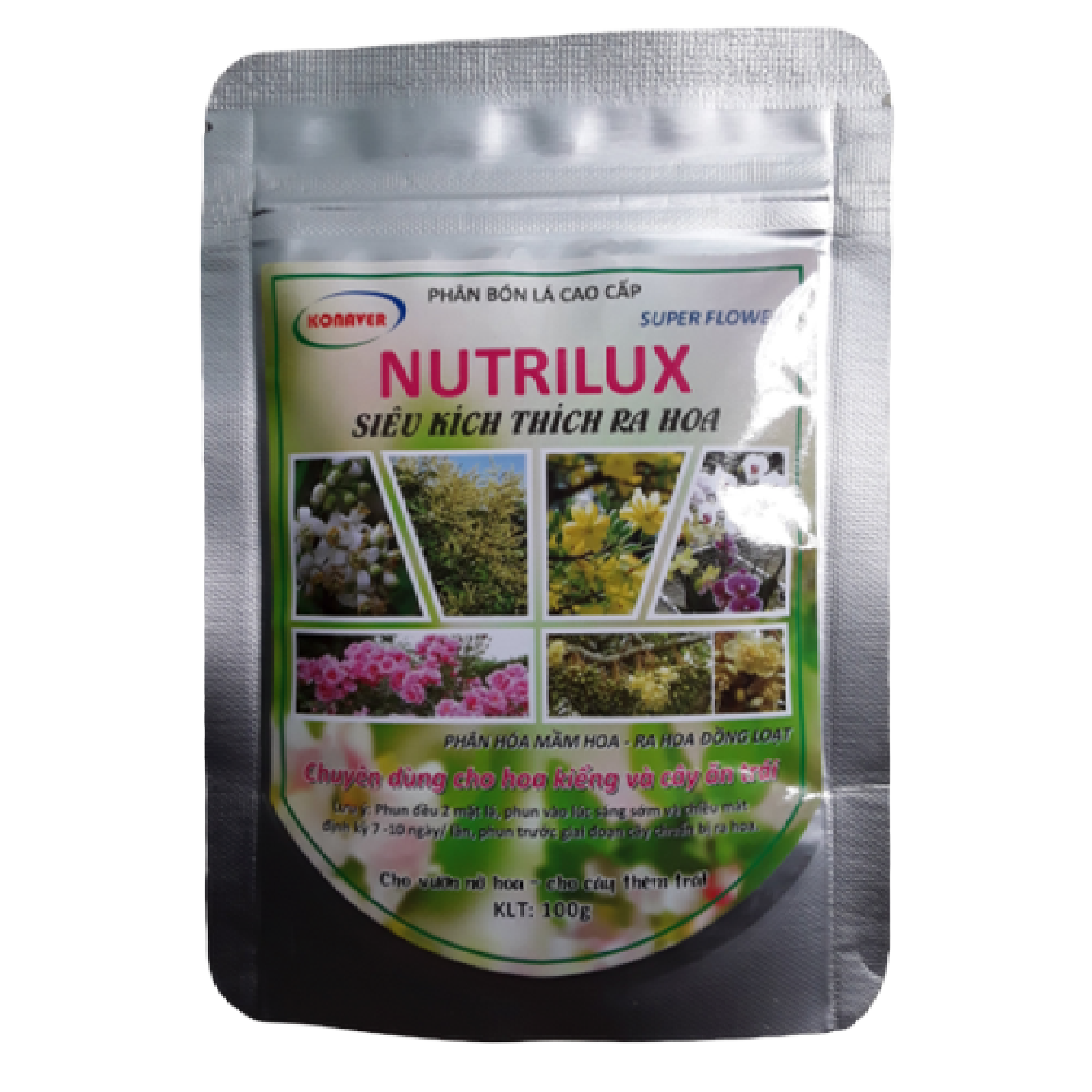 Phân bón kích ra nụ hoa mai kích nụ hoa Nutrilux 100g