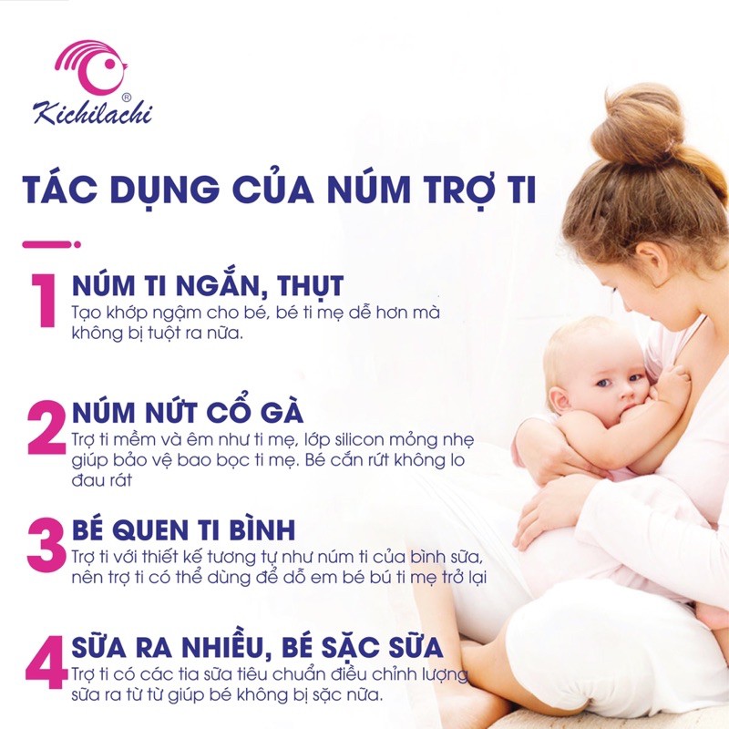 [HCM]Núm Trợ Ty Kichilachi ( Miếng Bảo Vệ Đầu Ty) 2 Chiếc/ Hộp