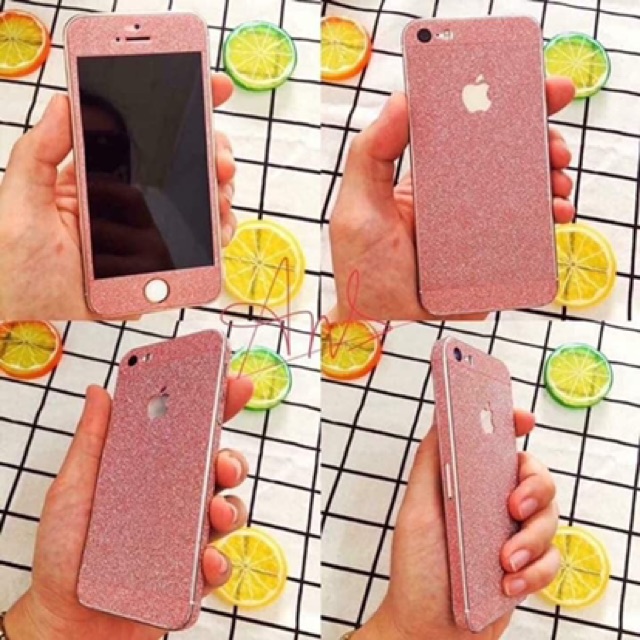 DÁN SKIN 2 MẶT KIM TUYẾN CHO IPHONE 6, 6P, 7, 7P, 8, 8P, X