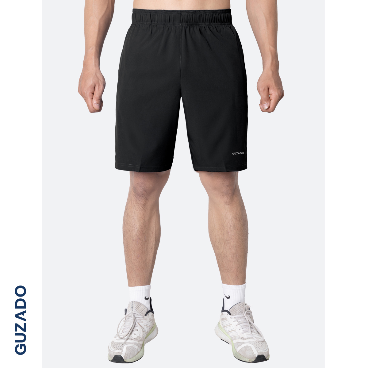 Quần đùi thể thao Guzado, Quần Short nam thể thao, chất gió mềm siêu mịn, co giãn tốt, vận động thoải mái, quần mặc nhà hoặc chơi thể thao GSR01