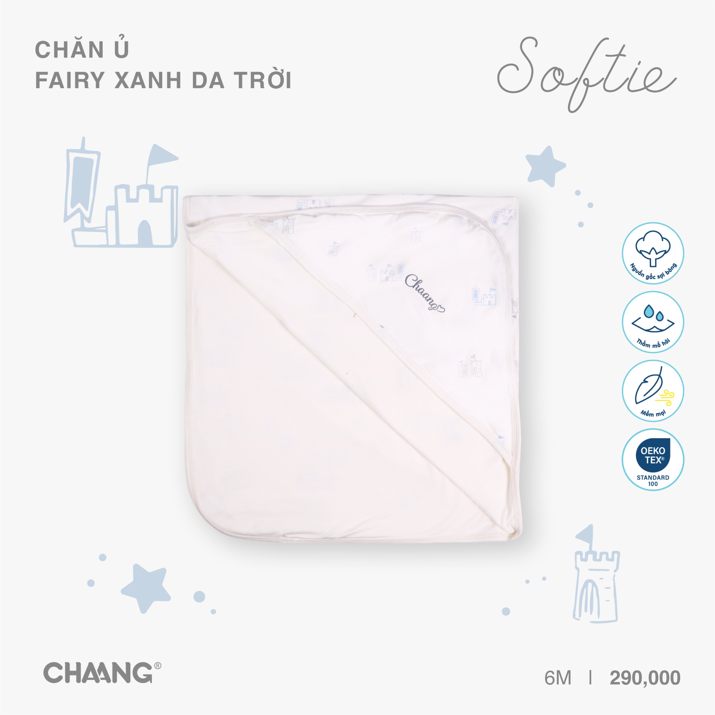 [CHAANG] Chăn ủ Warmme 90x100cm Fairy Chaang