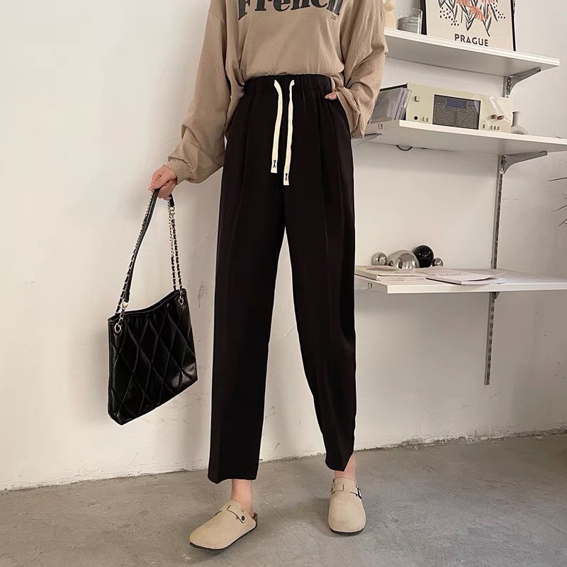 [25-27/4 Hoàn tiền 15%]Quần Baggy nữ lưng chun vải ruby mềm mịn mát m836