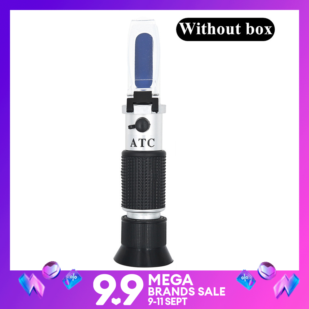 2 in 1 food Salinity Refractometer 0-28% and Sugar Concentration Meter Densimeter 0-32% Refractometer with Retail Box