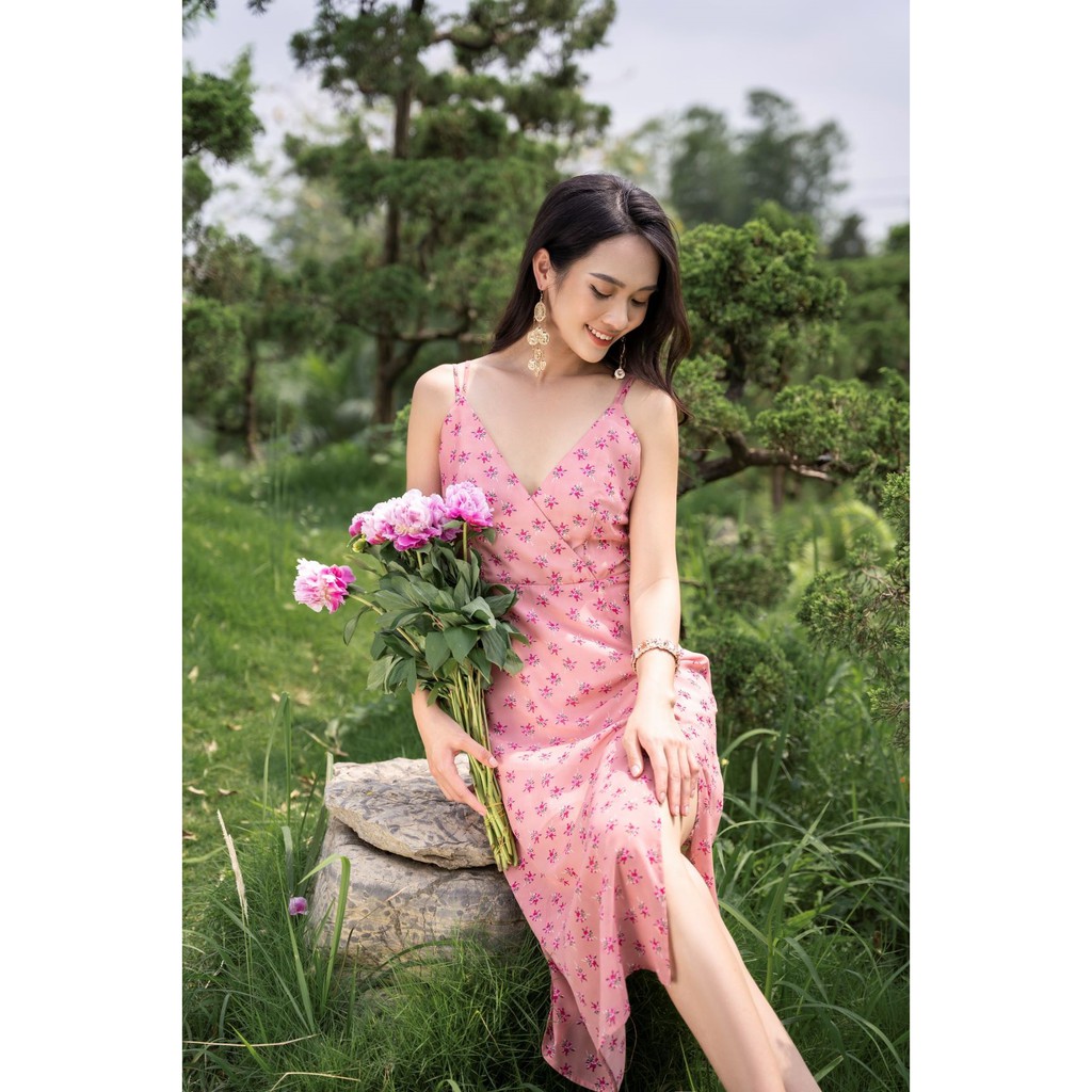 Đầm Hai Dây Đan Lưng Thân Sau Mã D3011-21